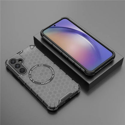 For Samsung Galaxy A35 5G Magnetic Case Honeycomb Heat Dissipation TPU+PC Phone Cover
