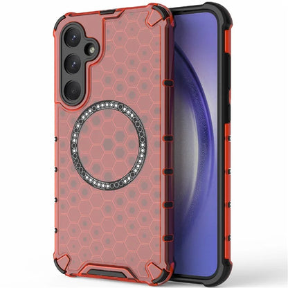 For Samsung Galaxy A35 5G Magnetic Case Honeycomb Heat Dissipation TPU+PC Phone Cover