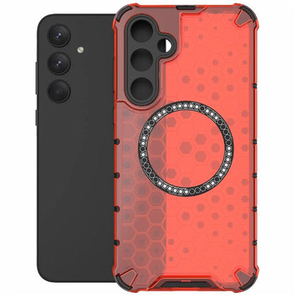For Samsung Galaxy A35 5G Magnetic Case Honeycomb Heat Dissipation TPU+PC Phone Cover