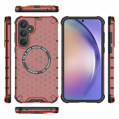 For Samsung Galaxy A35 5G Magnetic Case Honeycomb Heat Dissipation TPU+PC Phone Cover