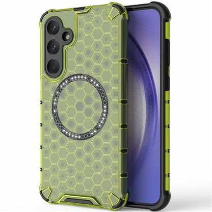 For Samsung Galaxy A35 5G Magnetic Case Honeycomb Heat Dissipation TPU+PC Phone Cover