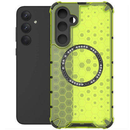 For Samsung Galaxy A35 5G Magnetic Case Honeycomb Heat Dissipation TPU+PC Phone Cover