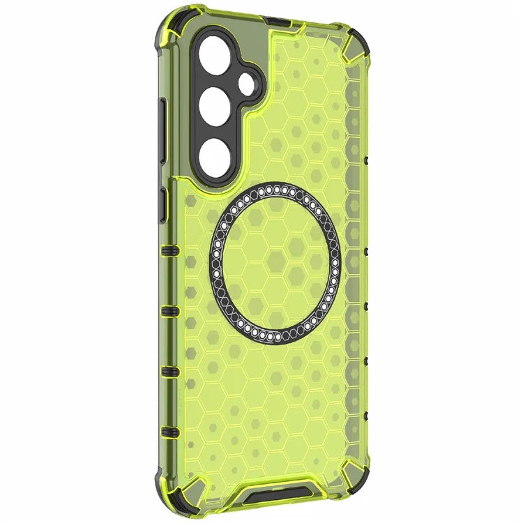 For Samsung Galaxy A35 5G Magnetic Case Honeycomb Heat Dissipation TPU+PC Phone Cover