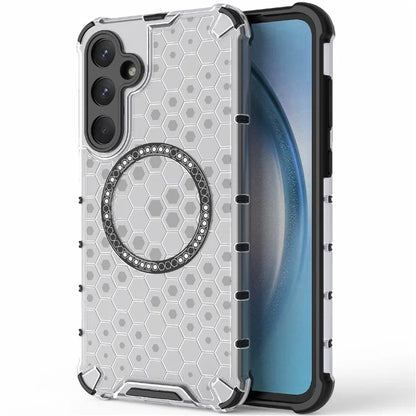 For Samsung Galaxy A55 5G Case Honeycomb Heat Dissipation TPU+PC Magnetic Phone Cover