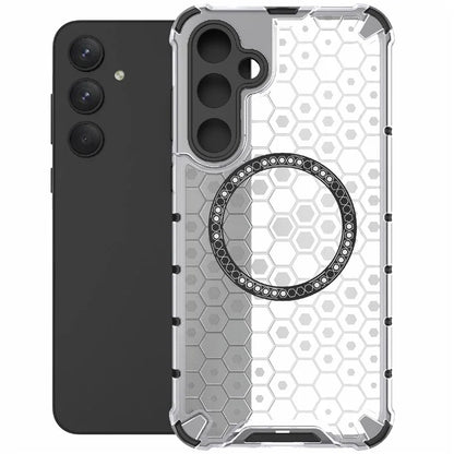 For Samsung Galaxy A55 5G Case Honeycomb Heat Dissipation TPU+PC Magnetic Phone Cover