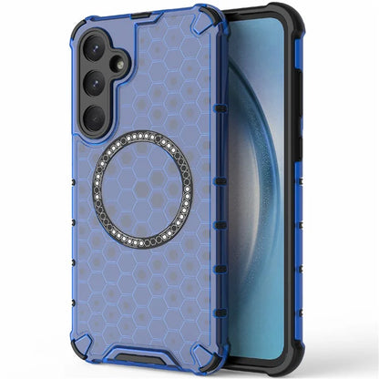 For Samsung Galaxy A55 5G Case Honeycomb Heat Dissipation TPU+PC Magnetic Phone Cover