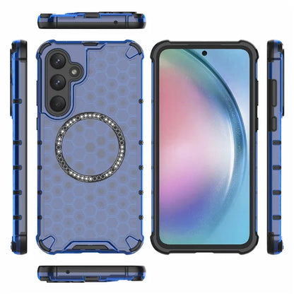 For Samsung Galaxy A55 5G Case Honeycomb Heat Dissipation TPU+PC Magnetic Phone Cover
