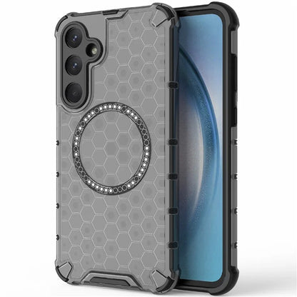 For Samsung Galaxy A55 5G Case Honeycomb Heat Dissipation TPU+PC Magnetic Phone Cover