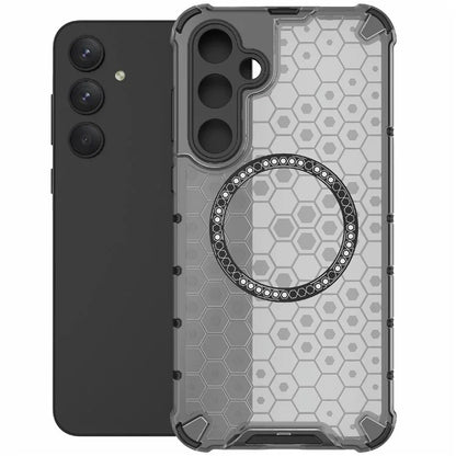 For Samsung Galaxy A55 5G Case Honeycomb Heat Dissipation TPU+PC Magnetic Phone Cover