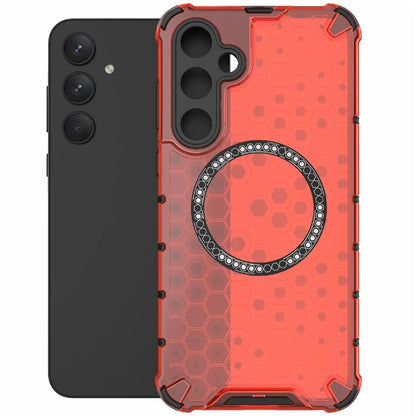 For Samsung Galaxy A55 5G Case Honeycomb Heat Dissipation TPU+PC Magnetic Phone Cover
