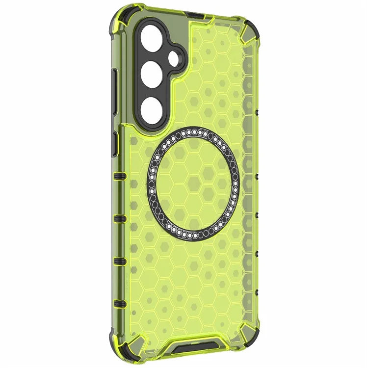 For Samsung Galaxy A55 5G Case Honeycomb Heat Dissipation TPU+PC Magnetic Phone Cover