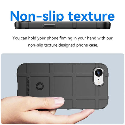 For iPhone SE (2024) Case Square Grid Texture Anti-Fall TPU Phone Cover