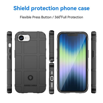 For iPhone SE (2024) Case Square Grid Texture Anti-Fall TPU Phone Cover