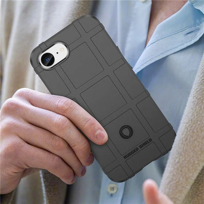 For iPhone SE (2024) Case Square Grid Texture Anti-Fall TPU Phone Cover