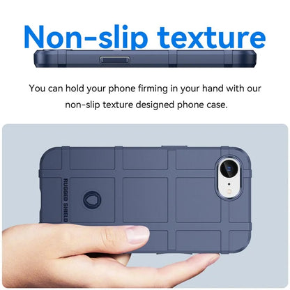 For iPhone SE (2024) Case Square Grid Texture Anti-Fall TPU Phone Cover