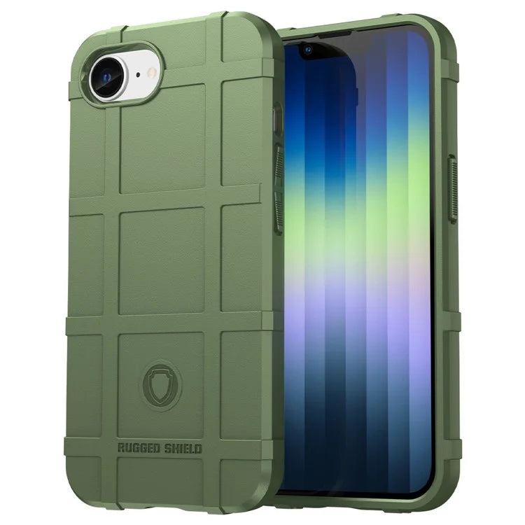 For iPhone SE (2024) Case Square Grid Texture Anti-Fall TPU Phone Cover