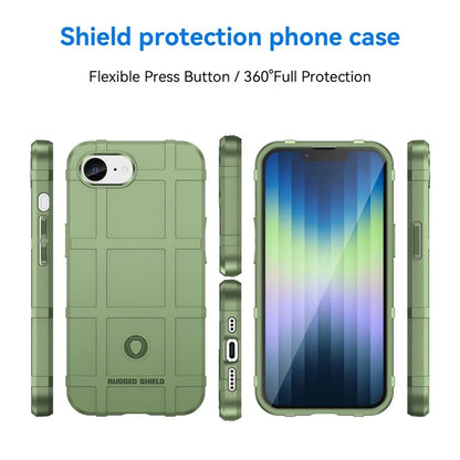 For iPhone SE (2024) Case Square Grid Texture Anti-Fall TPU Phone Cover
