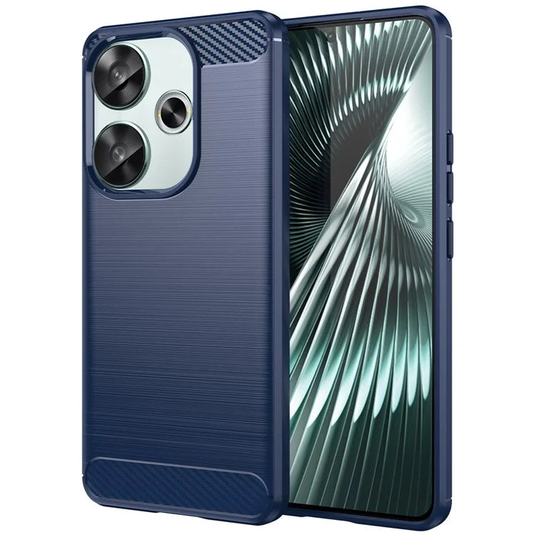 For Xiaomi Poco F6 5G / Redmi Turbo 3 5G Case Carbon Fiber Texture TPU Slim Phone Cover