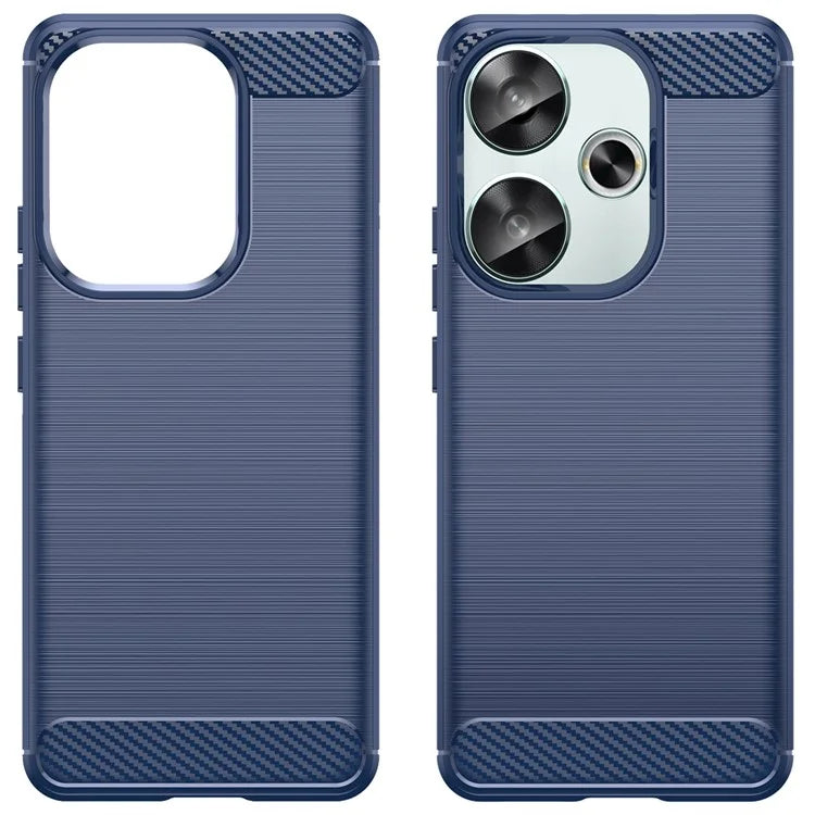 For Xiaomi Poco F6 5G / Redmi Turbo 3 5G Case Carbon Fiber Texture TPU Slim Phone Cover