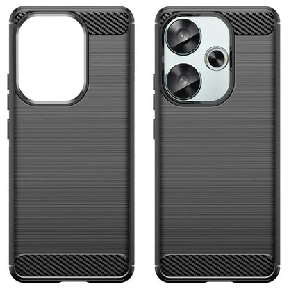 For Xiaomi Redmi Turbo 3 5G / Poco F6 5G Case Carbon Fiber Texture Shockproof Brushed TPU Phone Cover