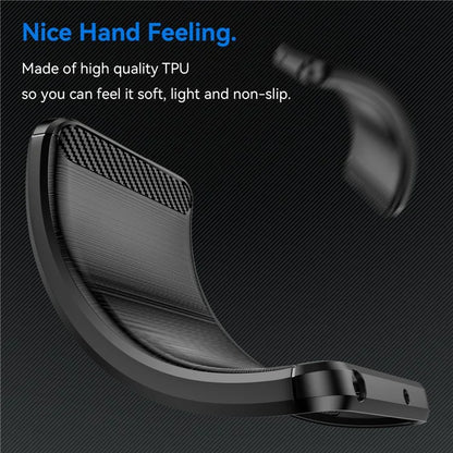 For Xiaomi Redmi Turbo 3 5G / Poco F6 5G Case Carbon Fiber Texture Shockproof Brushed TPU Phone Cover