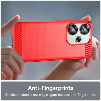 For Xiaomi Redmi Turbo 3 5G / Poco F6 5G Case Carbon Fiber Texture Shockproof Brushed TPU Phone Cover
