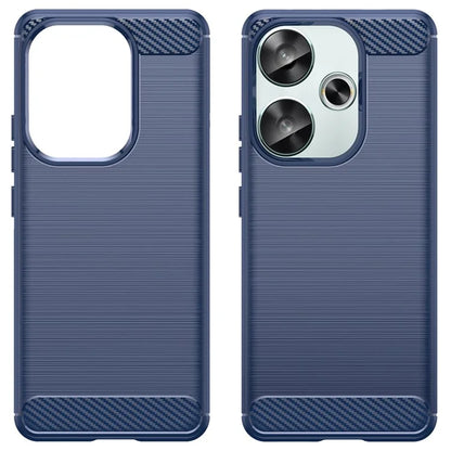 For Xiaomi Redmi Turbo 3 5G / Poco F6 5G Case Carbon Fiber Texture Shockproof Brushed TPU Phone Cover