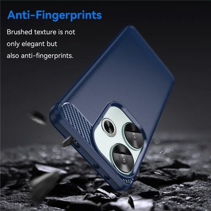 For Xiaomi Redmi Turbo 3 5G / Poco F6 5G Case Carbon Fiber Texture Shockproof Brushed TPU Phone Cover