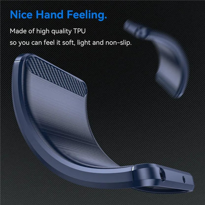 For Xiaomi Redmi Turbo 3 5G / Poco F6 5G Case Carbon Fiber Texture Shockproof Brushed TPU Phone Cover