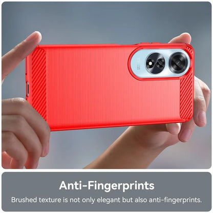 For Oppo A60 4G Case Protective Carbon Fiber Texture TPU Phone Cover