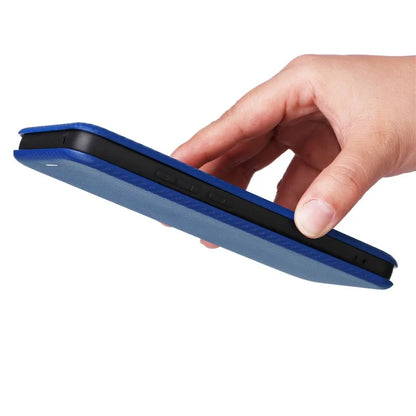 For Oppo Reno11 F 5G Phone Case Magnetic Carbon Fiber Texture Leather Flip Cover Full Protection