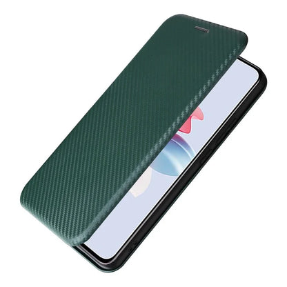 For Oppo Reno11 F 5G Phone Case Magnetic Carbon Fiber Texture Leather Flip Cover Full Protection