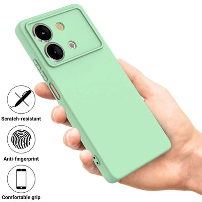 For Xiaomi Poco X6 Neo 5G / Redmi Note 13R Pro 5G Case Liquid Silicone Anti-Scratch Phone Cover with Strap