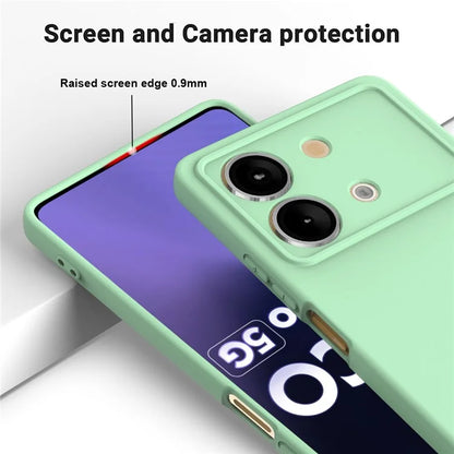 For Xiaomi Poco X6 Neo 5G / Redmi Note 13R Pro 5G Case Liquid Silicone Anti-Scratch Phone Cover with Strap