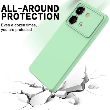 For Xiaomi Poco X6 Neo 5G / Redmi Note 13R Pro 5G Case Liquid Silicone Anti-Scratch Phone Cover with Strap