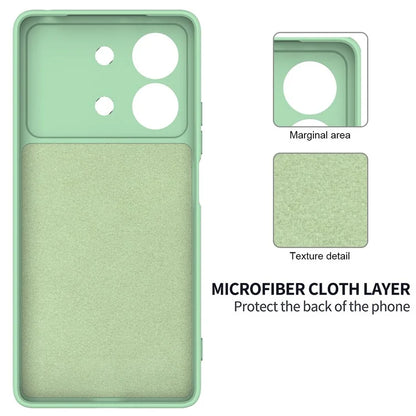 For Xiaomi Poco X6 Neo 5G / Redmi Note 13R Pro 5G Case Liquid Silicone Anti-Scratch Phone Cover with Strap