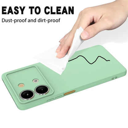 For Xiaomi Poco X6 Neo 5G / Redmi Note 13R Pro 5G Case Liquid Silicone Anti-Scratch Phone Cover with Strap
