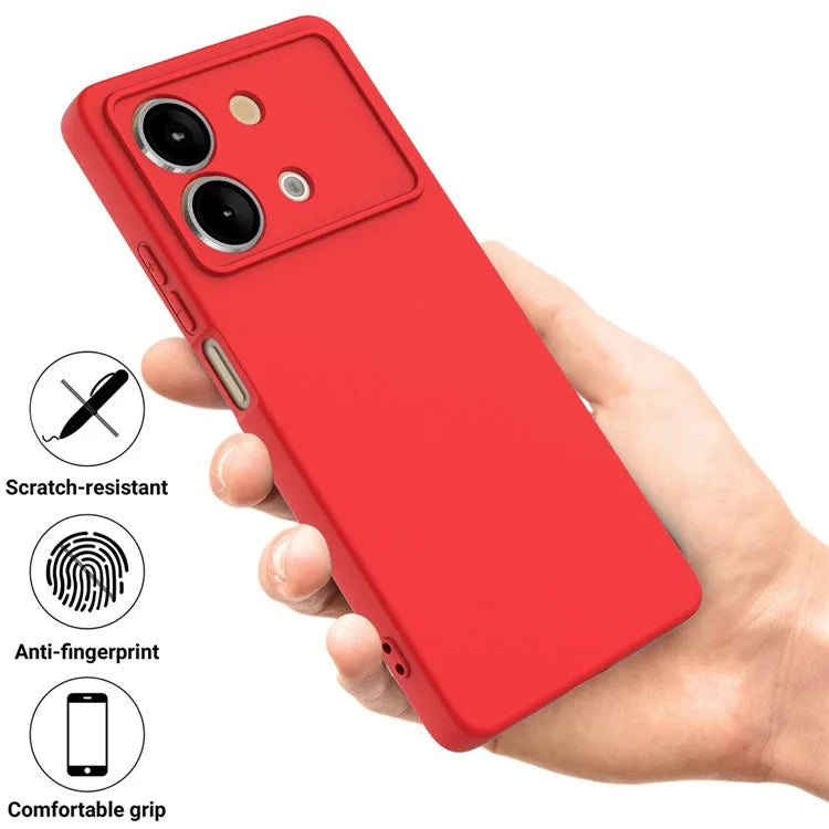 For Xiaomi Poco X6 Neo 5G / Redmi Note 13R Pro 5G Case Liquid Silicone Anti-Scratch Phone Cover with Strap