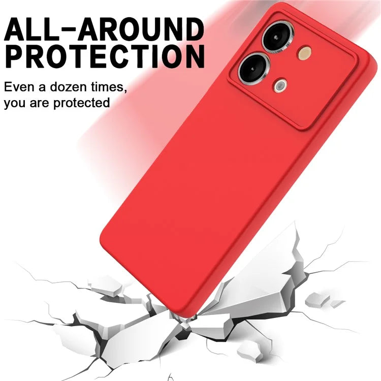 For Xiaomi Poco X6 Neo 5G / Redmi Note 13R Pro 5G Case Liquid Silicone Anti-Scratch Phone Cover with Strap