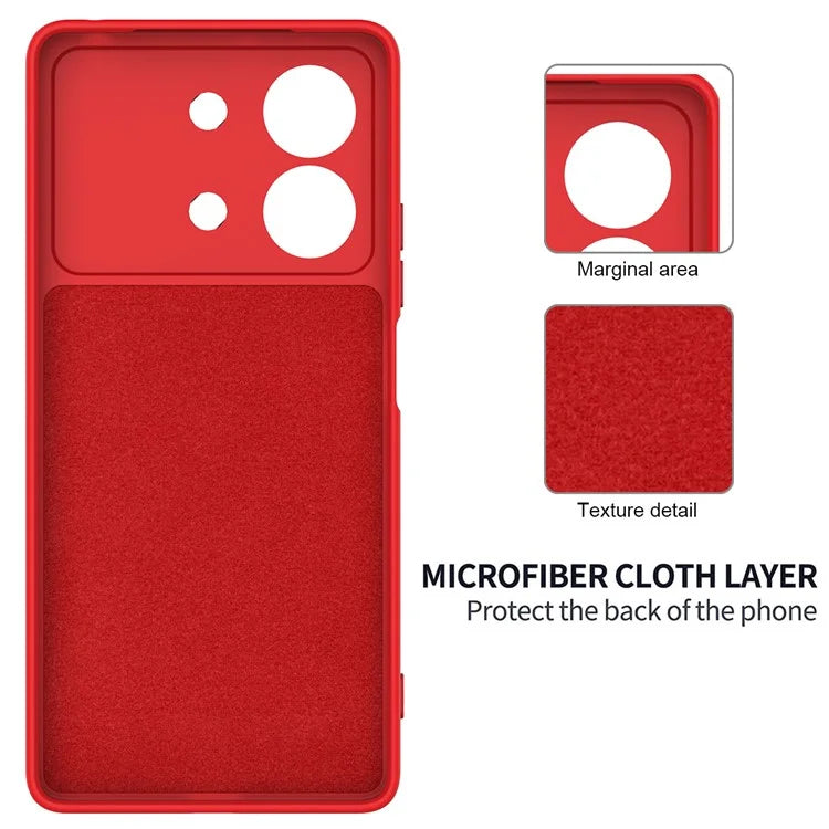 For Xiaomi Poco X6 Neo 5G / Redmi Note 13R Pro 5G Case Liquid Silicone Anti-Scratch Phone Cover with Strap