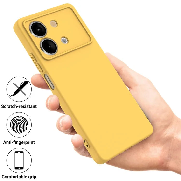 For Xiaomi Poco X6 Neo 5G / Redmi Note 13R Pro 5G Case Liquid Silicone Anti-Scratch Phone Cover with Strap
