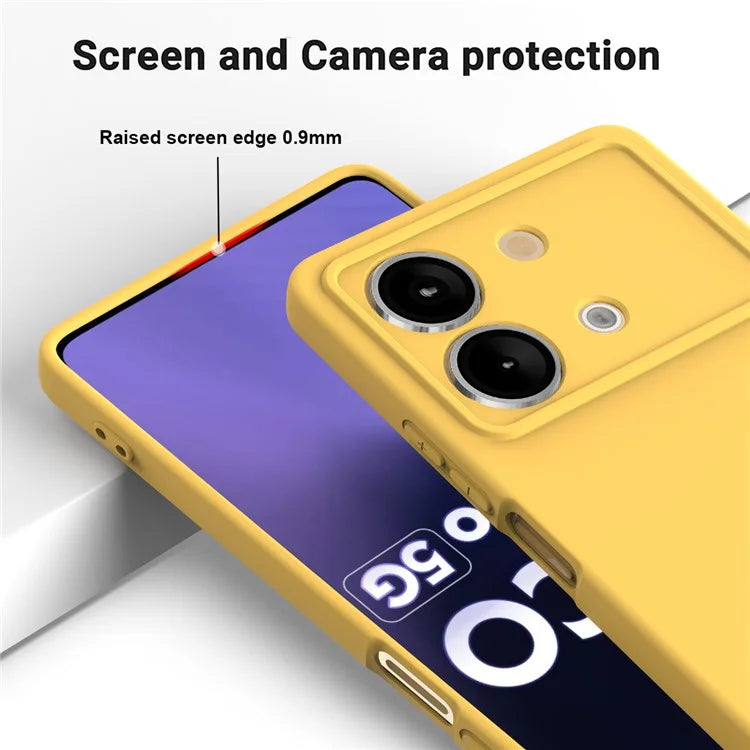 For Xiaomi Poco X6 Neo 5G / Redmi Note 13R Pro 5G Case Liquid Silicone Anti-Scratch Phone Cover with Strap
