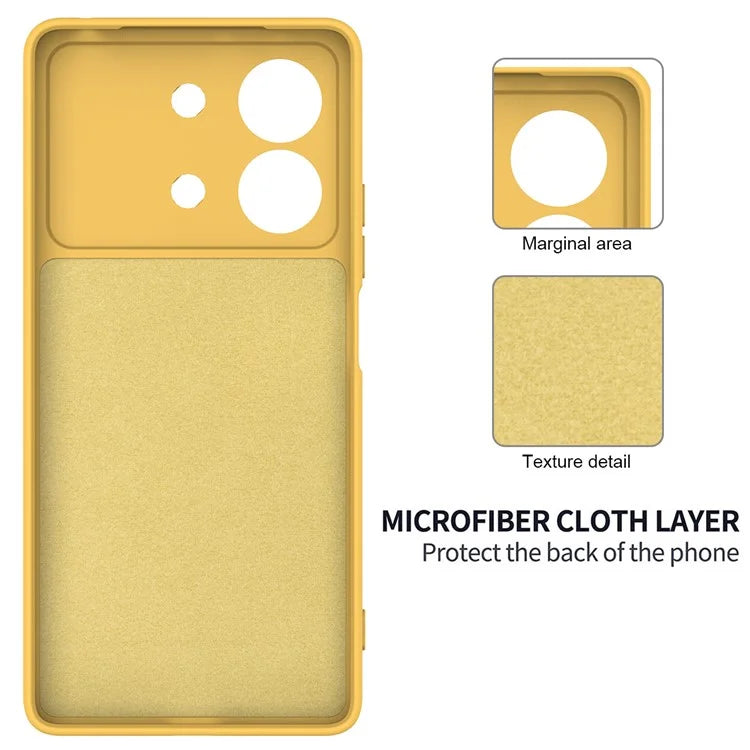 For Xiaomi Poco X6 Neo 5G / Redmi Note 13R Pro 5G Case Liquid Silicone Anti-Scratch Phone Cover with Strap