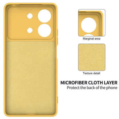 For Xiaomi Poco X6 Neo 5G / Redmi Note 13R Pro 5G Case Liquid Silicone Anti-Scratch Phone Cover with Strap