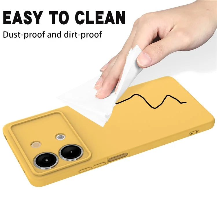 For Xiaomi Poco X6 Neo 5G / Redmi Note 13R Pro 5G Case Liquid Silicone Anti-Scratch Phone Cover with Strap