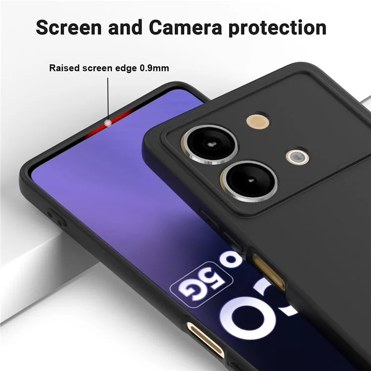 For Xiaomi Poco X6 Neo 5G / Redmi Note 13R Pro 5G Case Liquid Silicone Anti-Scratch Phone Cover with Strap
