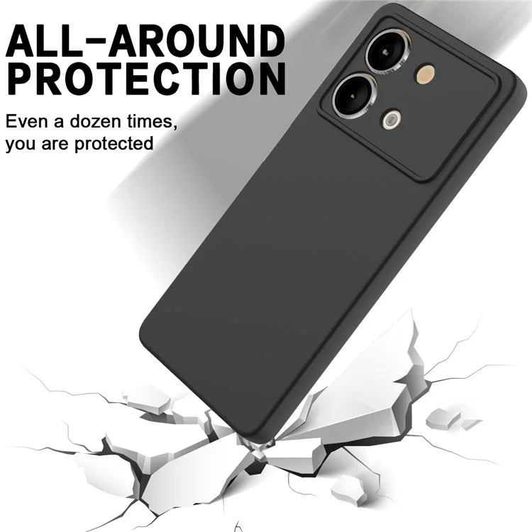 For Xiaomi Poco X6 Neo 5G / Redmi Note 13R Pro 5G Case Liquid Silicone Anti-Scratch Phone Cover with Strap