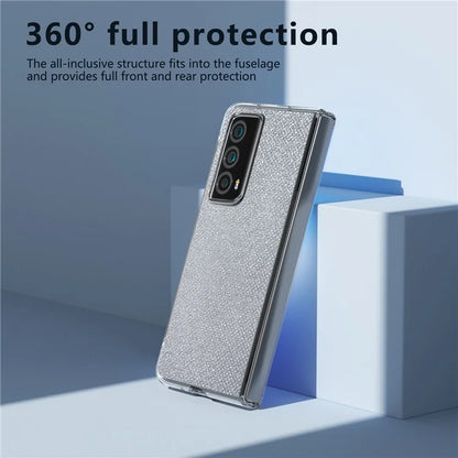 For Honor Magic Vs2 5G Case Rhinestone Texture Leather+PC Anti-Fingerprint Phone Cover