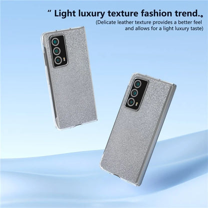 For Honor Magic Vs2 5G Case Rhinestone Texture Leather+PC Anti-Fingerprint Phone Cover