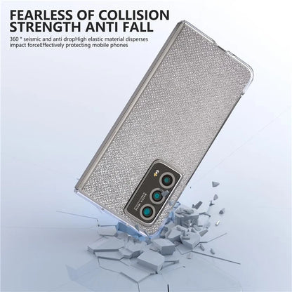 For Honor Magic Vs2 5G Case Rhinestone Texture Leather+PC Anti-Fingerprint Phone Cover